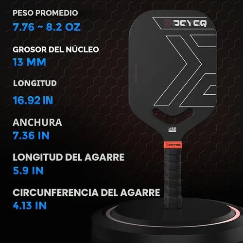 Miniatura 5 de DGYGQ Pickleball Paddles with Polypropylene Honeycomb Core, T700SC Power Carbon Fiber Pickleball Paddle, Increased Power for Ultimate Spin &