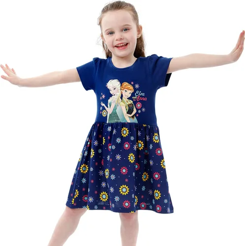 Miniatura 2 de Disney Frozen Dress Girls Vestido de Anna y Elsa para niñas Vestidos de manga larga de Frozen para niñas