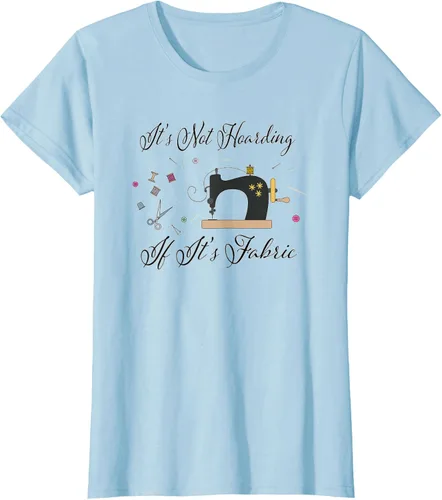 Miniatura 33 de It's Not Hoarding If Its - Camiseta de costura para acolchado, Blanco, S