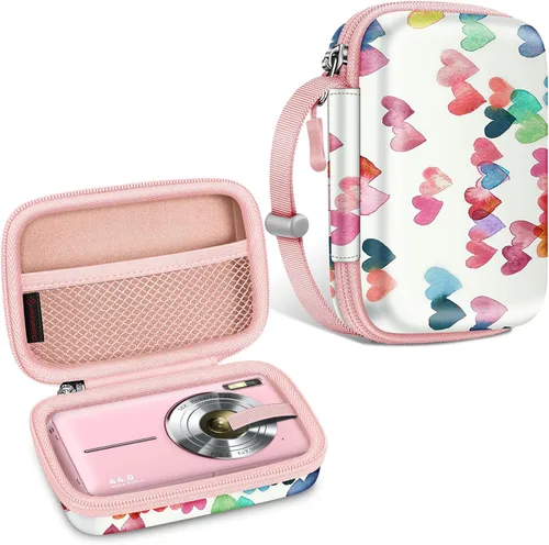 Miniatura 10 de Fintie Funda para cámara digital compatible con Kodak Pixpro FZ55, FZ45, FZ53, FZ43, WPZ2, Canon PowerShot ELPH 360, Lecran/CAMKORY, bolsa de mármol