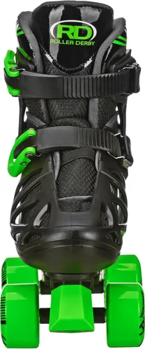 Miniatura 5 de Roller Derby Trac Star - Patines ajustables para niños, principiantes Negro/Verde