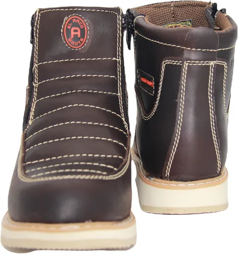 Miniatura 2 de The Western Shops - Botas de trabajo de cuero con doble cremallera para hombre