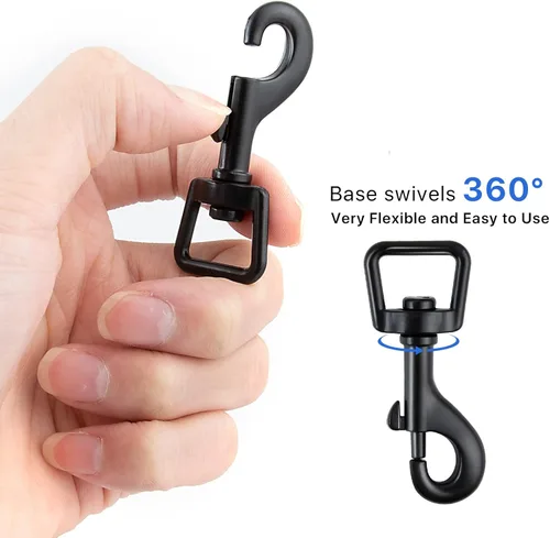 Miniatura 5 de 20 ganchos a presión para pernos para clips de correa de perro, gancho giratorio de metal resistente para correa de perro, dureza de mascotas