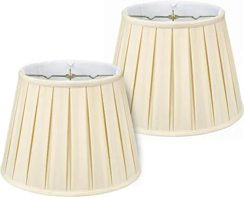 Miniatura 23 de Royal Designs, Inc. Empire English Pleat Lamp Shade, BSO-724-14BG, 10 x 14.5 x 10, Beige