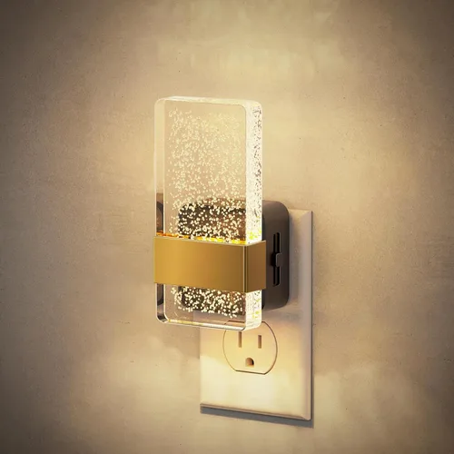 Miniatura 16 de JandCase Luces nocturnas enchufables a la pared, sensor de atardecer a amanecer, LED blanco suave de 3000 K, diseño acrílico, brillo ajustable de 0