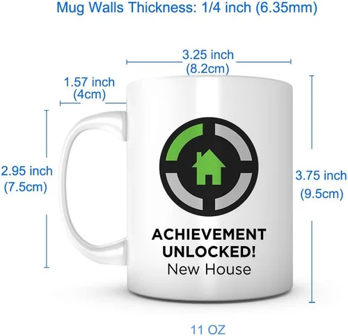 Miniatura 5 de New House Achievement - Taza de cerámica de 11 onzas, regalo de inauguración de la casa, taza para el propietario de la casa de inauguración