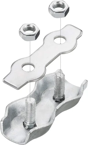 Miniatura 4 de Maitys Conector de acero galvanizado empalmador de cables de cuerda polivinílico para cercas eléctricas (12)