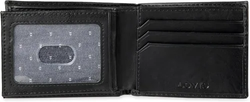 Miniatura 5 de Levi's Cartera delgada para hombre con capacidad extra y bloqueo RFID, estilo bifold con múltiples ranuras para tarjetas