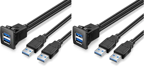 Miniatura 9 de 1M USB3.0 - Cable de panel de extensión USB 3.0 para automóvil, barco, motocicleta (3 pies)