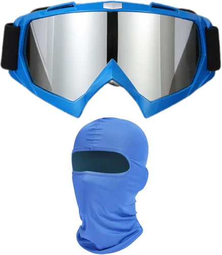 Miniatura 32 de Gafas de motocicleta con máscara facial, resistentes al viento, gafas de esquí de carreras de motocross, gafas protectoras de seguridad