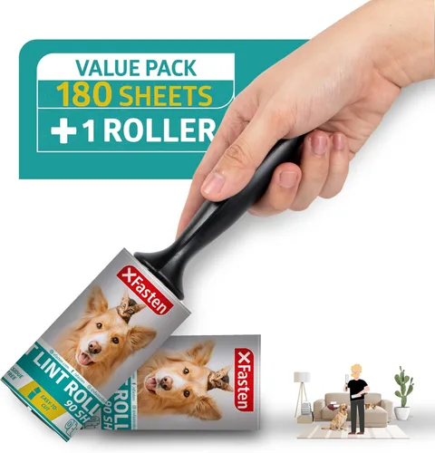 Miniatura 9 de Rodillo de pelusa para pelo de mascotas, 450 hojas, rodillos de pelusa para muebles para pelo de mascotas, 1 rodillo resistente para pelusa