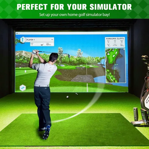 Miniatura 2 de aikeec Golf Simulator Impact Screen: 7mm Thickened hScreen for Indoor/Home/Garage Training - Ultra Clear Impact Screen with 32 pcs Grommets Holes