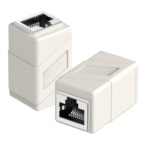Miniatura 7 de Acoplador RJ45, paquete de 10 adaptadores Ethernet hembra a hembra, 8 pines modulares rectos, conectores de red para cable Ethernet Azul