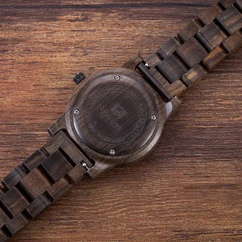 Miniatura 5 de Reloj de Madera para Hombre, Relojes de Madera Hechos a Mano Minimalistas para Mujeres y Hombres, Reloj de Madera Ligero para Hombre, Relojes