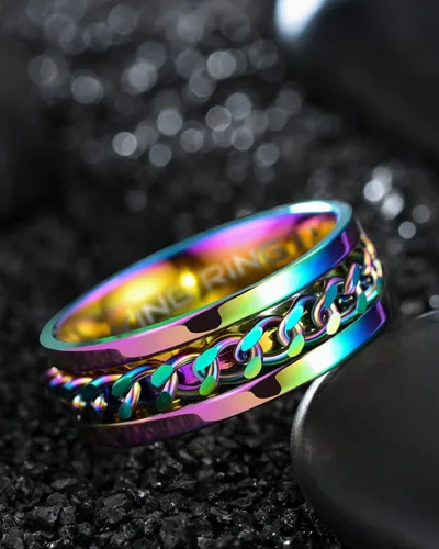 Miniatura 29 de King Ring 8mm Spinner Ring – Fidget Ring for Men & Women – Designed in USA