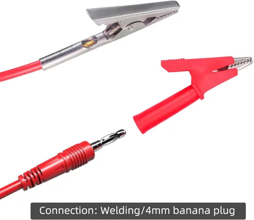 Miniatura 5 de 4 unids resistente aislado cocodrilo clips PVC cocodrilo abrazaderas conector de cobre niquelado 1000 V 20 A para pruebas de laboratorio eléctrico
