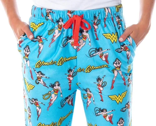 Miniatura 2 de DC Comics - Pantalones de pijama para mujer, diseño vintage de personajes en toda la prenda, para adultos, Vintage Wonder Woman