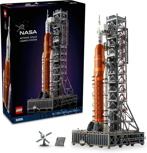 LEGO Icons NASA Artemis Space Launch System - Juego de construcción de modelo de cohete DIY para adultos, edades 18+ - Regalos para cumpleaños -