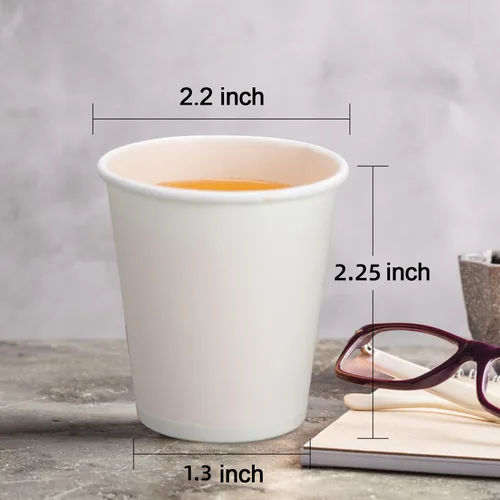 Miniatura 5 de 【Paquete de 100 vasos de papel de 3 onzas】 vasos de papel de abeto para frío y calor, tazas de enjuague bucal, tazas de papel de baño de 3 onzas
