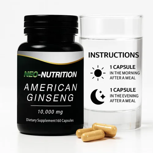Miniatura 6 de AMERICAN GINSENG 10,000 mg de extracto de raíz de ginseng en polvo, píldoras de energía y enfoque para hombres y mujeres, potente raíz de ginseng