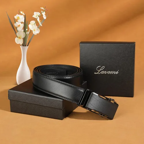 Miniatura 6 de Lavemi - Cinturón de cuero con hebilla automática, con elegante caja de regalo