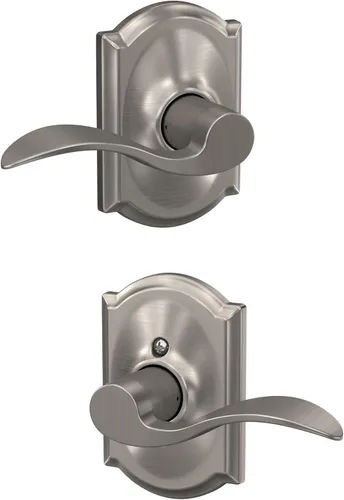Miniatura 138 de SCHLAGE - Manija de puerta Accent con cerradura de paso libre para pasillo y armario en bronce antiguo - F10 ACC 716 Bronce Envejecido