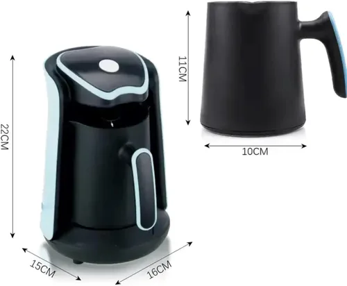 Miniatura 2 de MARADO Cafetera turca árabe griega, máquina eléctrica de 110 V, enchufe de EE. UU., 100% libre de BPA, capacidad de preparación de 1 a 4 tazas