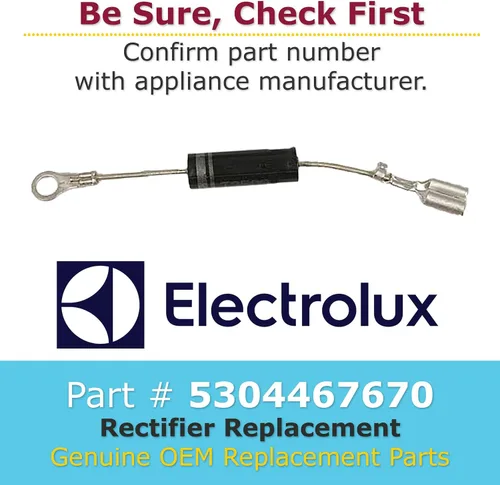 Miniatura 2 de Electrolux 5304467670 Frigidaire Rectificador de repuesto, negro y plateado
