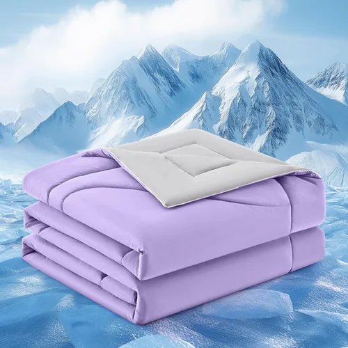 Miniatura 18 de Edredón Refrescante Tamaño Twin, Manta Refrescante de Doble Cara para Personas que Duermen con Calor y Sudores Nocturnos, Manta de Hielo