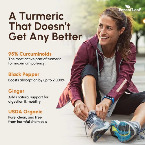 Miniatura 3 de Suplemento de cúrcuma extra fuerte de 2265 mg – Suplemento de curcumina de cúrcuma con pimienta negra BioPerine – Suplementos tuméricos