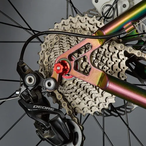 Miniatura 7 de Juego de brochetas de liberación rápida mejorado de titanio para bicicleta de carretera MTB Rojo para MTB