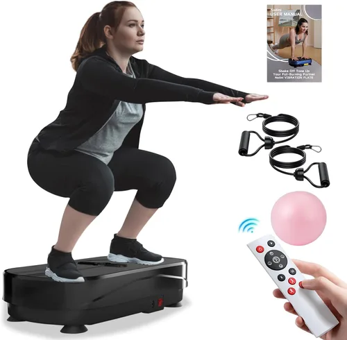 Miniatura 8 de Natini Vibration Plate Exercise Machine - Power Vibrating Plate for Lymphatic Drainage,Whole Boday Workout Machine for Women Weight Loss Home
