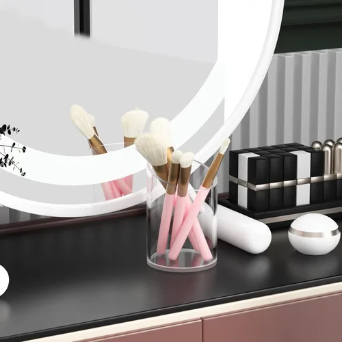 Miniatura 6 de KOTEMON Soporte para bolígrafo para organizador de escritorio, organizador de brochas de maquillaje de acrílico, soporte para desinfectante, soporte