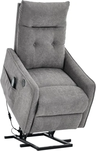 Miniatura 11 de Silla reclinable eléctrica con elevación Trustyue con calor y masaje, sillas elevadoras para asistencia al estar de pie, silla pequeña con elevación