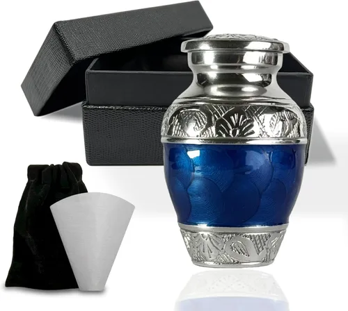 Miniatura 12 de Urnas de cremación para cenizas humanas de adultos femeninos y masculinos – Urnas de entierro y funeral decorativas grandes con diseño de alas