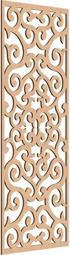 Miniatura 70 de Eveline - Paneles decorativos de pared de madera con calado, 13 3/8 pulgadas de ancho x 34 3/8 pulgadas de alto x 3/8 de alto, roble rojo rojo