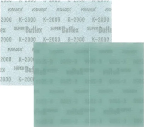Miniatura 5 de Super Buflex Hojas de lijado seco flexibles, verde K-2000, gancho y bucle, 191-1532, 25 hojas