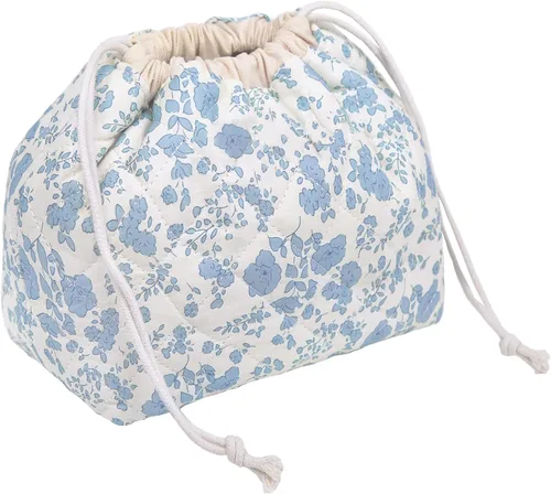 Miniatura 14 de Gosect Bolsa de maquillaje grande, bonita bolsa de cosméticos para mujeres y niñas, bolsa de aseo estética de coqueta floral, bolsa organizadora