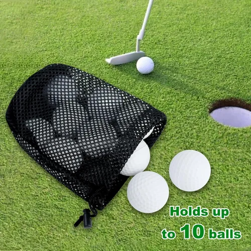 Miniatura 3 de Bolsa de almacenamiento para pelotas de golf, paquete de 6 bolsas de malla con cordón, organizador de bolsas de pelo de golf, bolsa organizadora