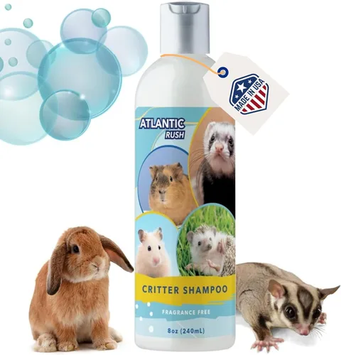 Critter Champú para mascotas pequeñas - Champú sin fragancia animal y detergente - Champú para piel sensible para hurones, conejillos de indias,