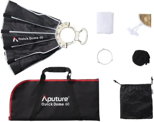 Miniatura 9 de Aputure Light Dome Quick Dome 60 Softbox, 23.6 in (2 pies) Circular Bowens Mount con diseño de liberación rápida, incluye difusión, rejilla