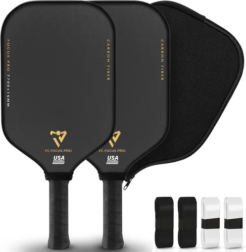 Miniatura 9 de T700 Carbon Fiber Pickleball Paddle, Pickleball Set 16mm Pickle Ball Rackets with CMS Matte Surface Lightweight Honeycomb Core & Durable Edge Frame