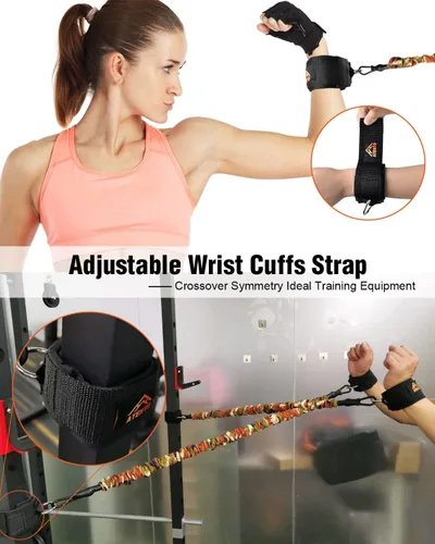 Miniatura 6 de ATENTO 2 pares de correas de tobillo para máquina de cable, cómodos puños acolchados de tobillo para patadas, gimnasio, entrenamiento de glúteos