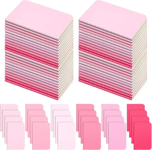 Miniatura 11 de Outus 36 piezas de mini cuadernos de bolsillo 2.5" x 4" de papel kraft, bloc de notas mini, cubierta blanda en masa, cuaderno de notas de bolsillo