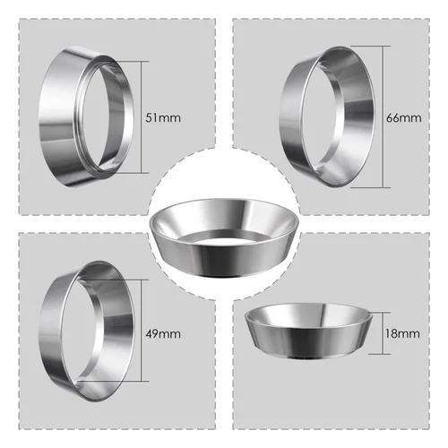 Miniatura 7 de MATOW Embudo dosificador de espresso de acero inoxidable compatible con portafiltro de 51mm
