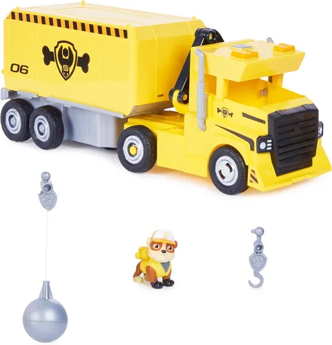 Miniatura 11 de Paw Patrol, Camión X-Treme transformador 2 en 1 de Rubble con juguete excavador, grúa, luces y sonidos, figuras de acción, juguetes para niños a