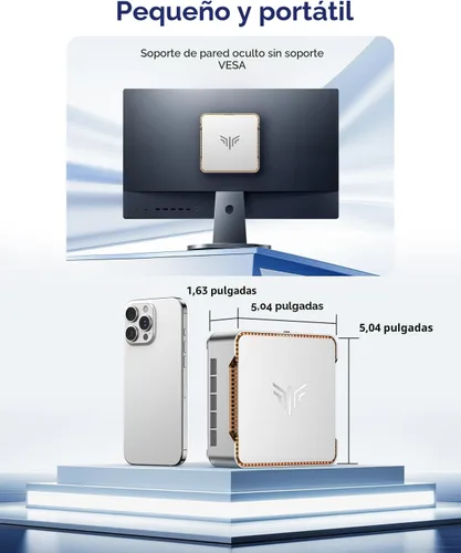 Miniatura 7 de KAMRUI Pinova P2 AMD Ryzen 7330U (Beats 4300U/10110U/N95) Mini PC 16GB RAM 256GB SSD, hasta 4.3GHz, 4C/8T, 8MB L3 Smart Cache Mini computadoras