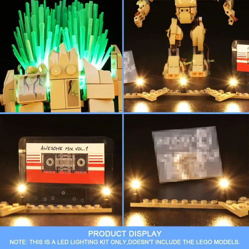 Miniatura 3 de VONADO Kit de luces LED versión musical DIY luces de decoración compatibles con Lego 76217 (sin modelo Lego)