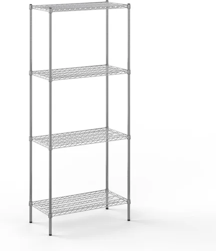Miniatura 3 de Kit de estantería de alambre cromado de 4 niveles de 18 pulgadas de profundidad x 36 pulgadas de ancho x 86 pulgadas de alto Unidad de estante