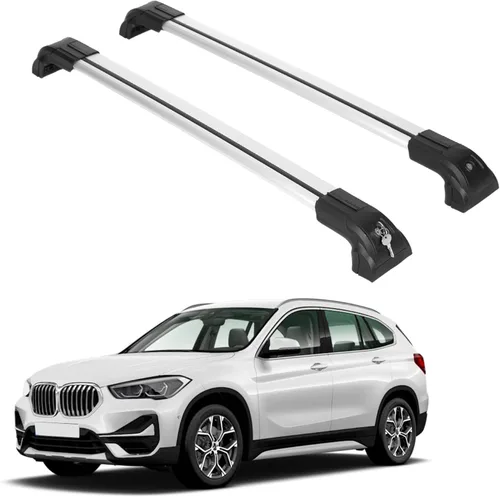 Miniatura 20 de ERKUL Barras transversales de techo de 220 libras para BMW X3 G01 2018-2024 Barras transversales de aluminio con bloqueo antirrobo para techo